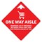 Signmission One Way Aisle Non-Slip Floor Graphic, 3PK, 11 in L, 11 in H, FD-X-11-3PK-99979 FD-X-11-3PK-99979 - alternate 1